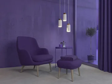 Lámpara colgante Edge small - blanco mate-Bronce - Herstal