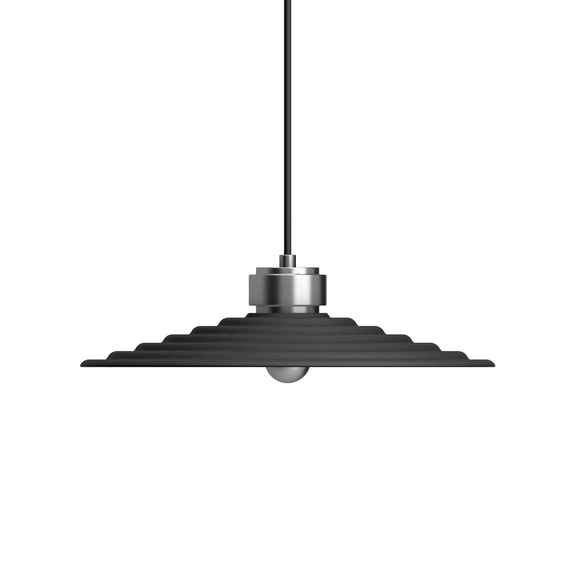 Lámpara colgante Sound medium, negro mate Herstal