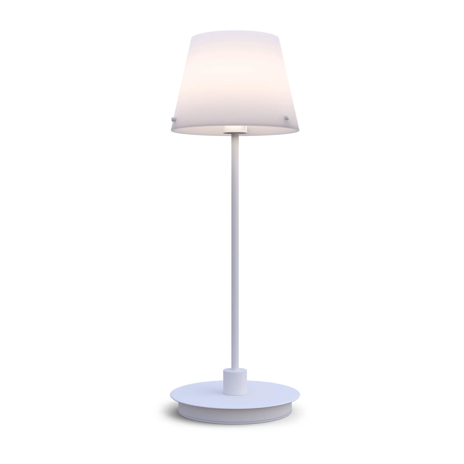 Lámpara de mesa Gil il Grande, blanco-vidrio opalo Herstal