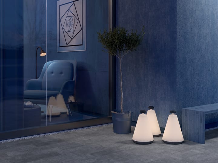 Lámpara de mesa portátil Buoy, gris Herstal