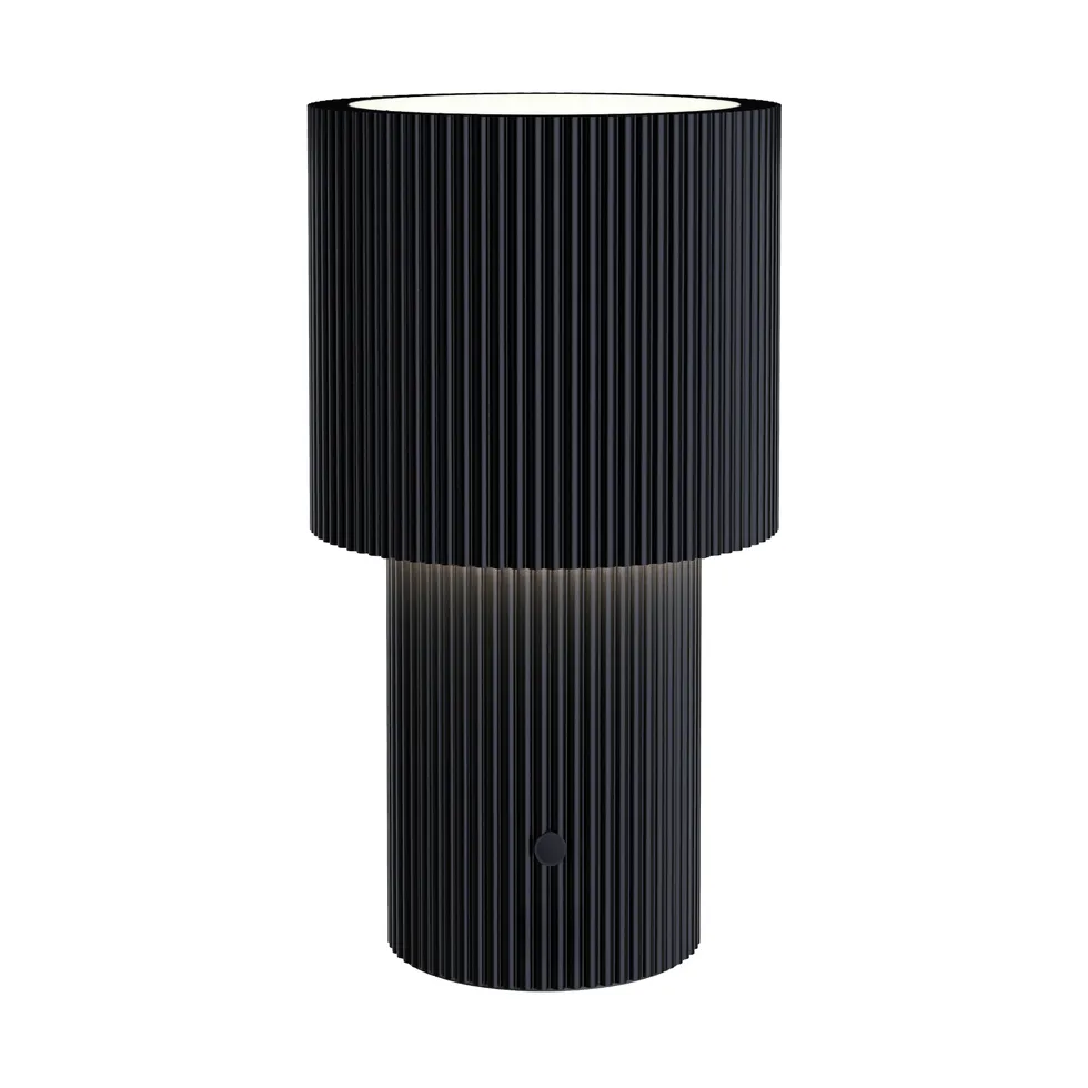 Lámpara de mesa portátil Iluma, Jet black Herstal