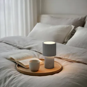 Lámpara de mesa portátil Iluma - Plata - Herstal