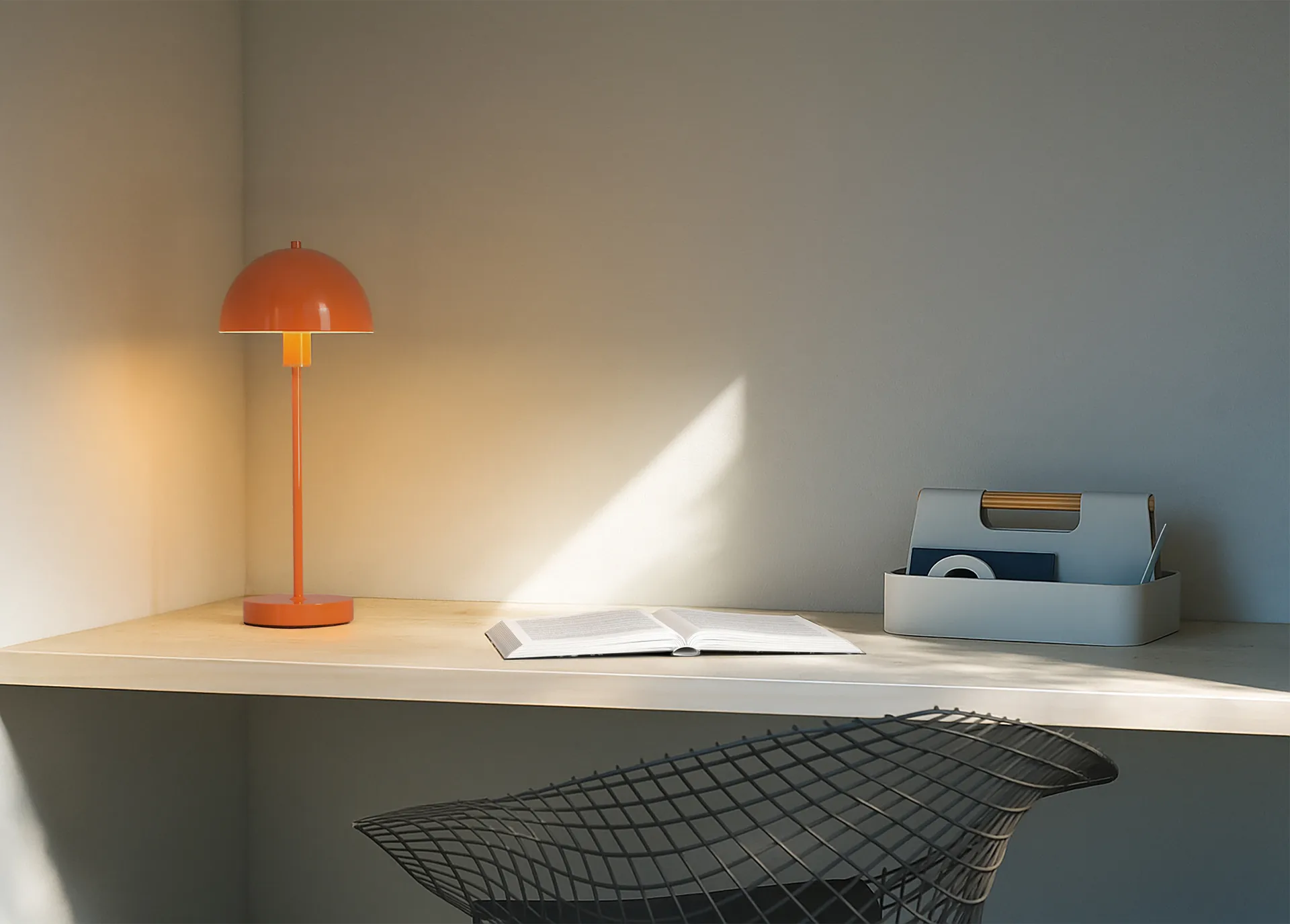 Lámpara de mesa Vienda, Mandarina Herstal