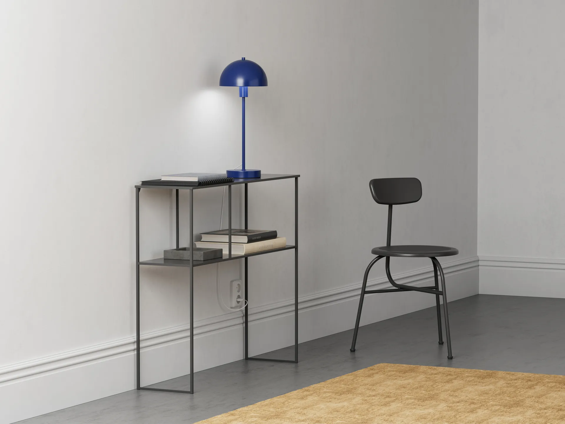 Lámpara de mesa Vienda, Royal blue Herstal