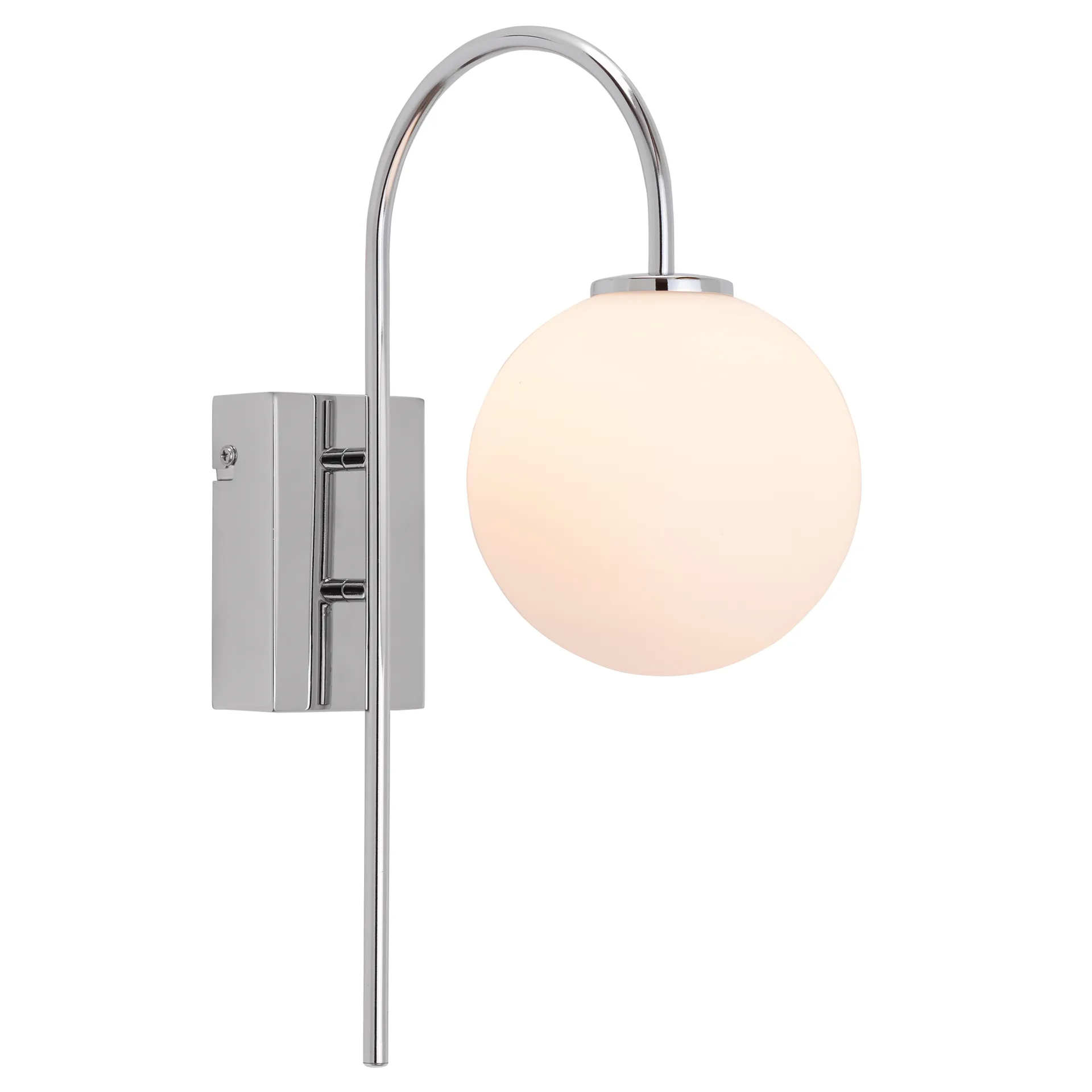 Lámpara de pared Ballon, cromo Herstal