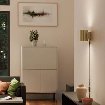 Lámpara de pared Evoke S - Satin brass - Herstal