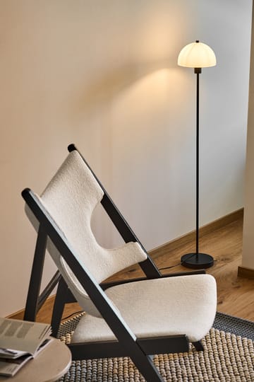 Lámpara de pie Vienda - Negro-vidrio opalinoo - Herstal