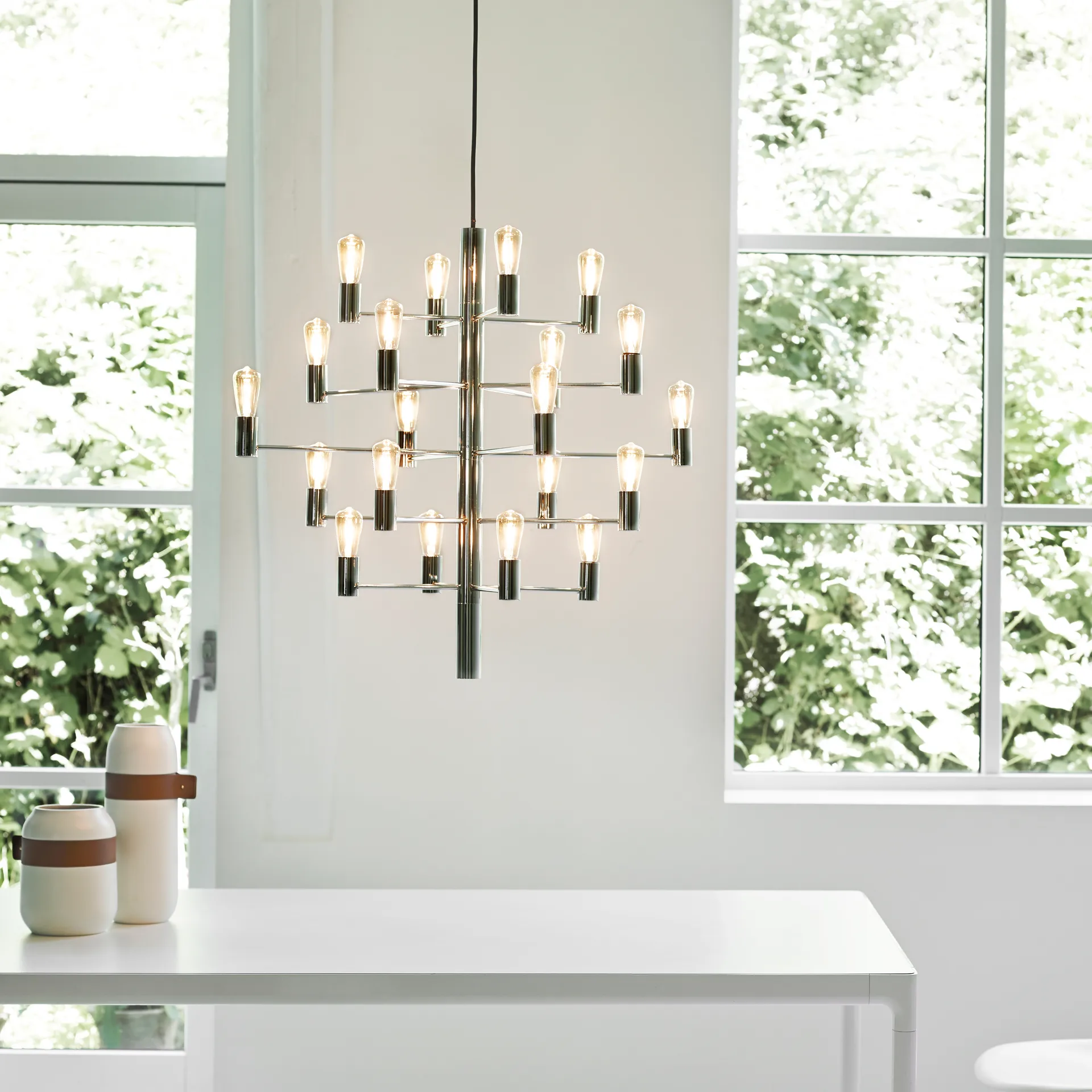 Lámpara de techo Manola 20, cromo Herstal