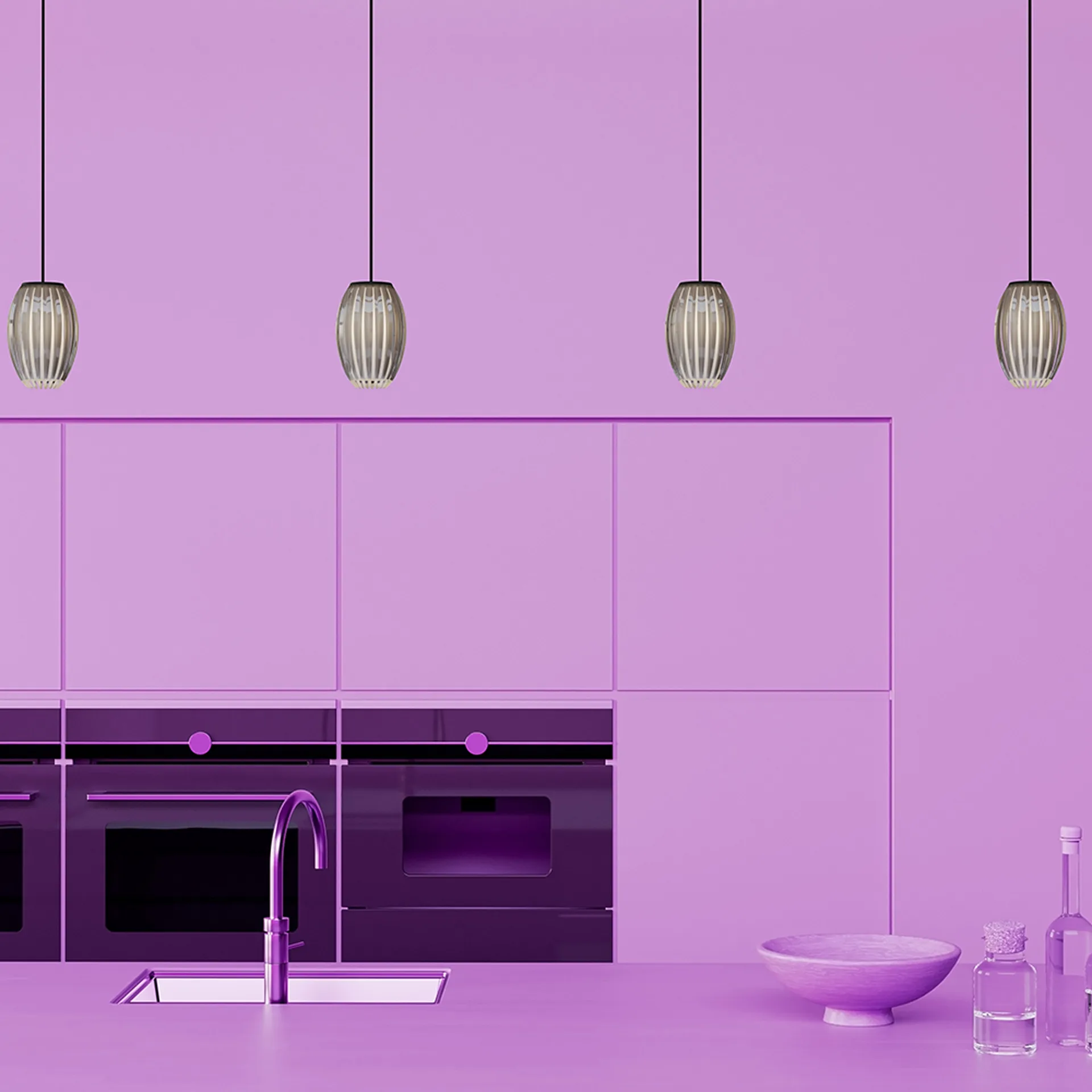 Lámpara de techo Tentacle S 15 cm, Negro-ahumado Herstal