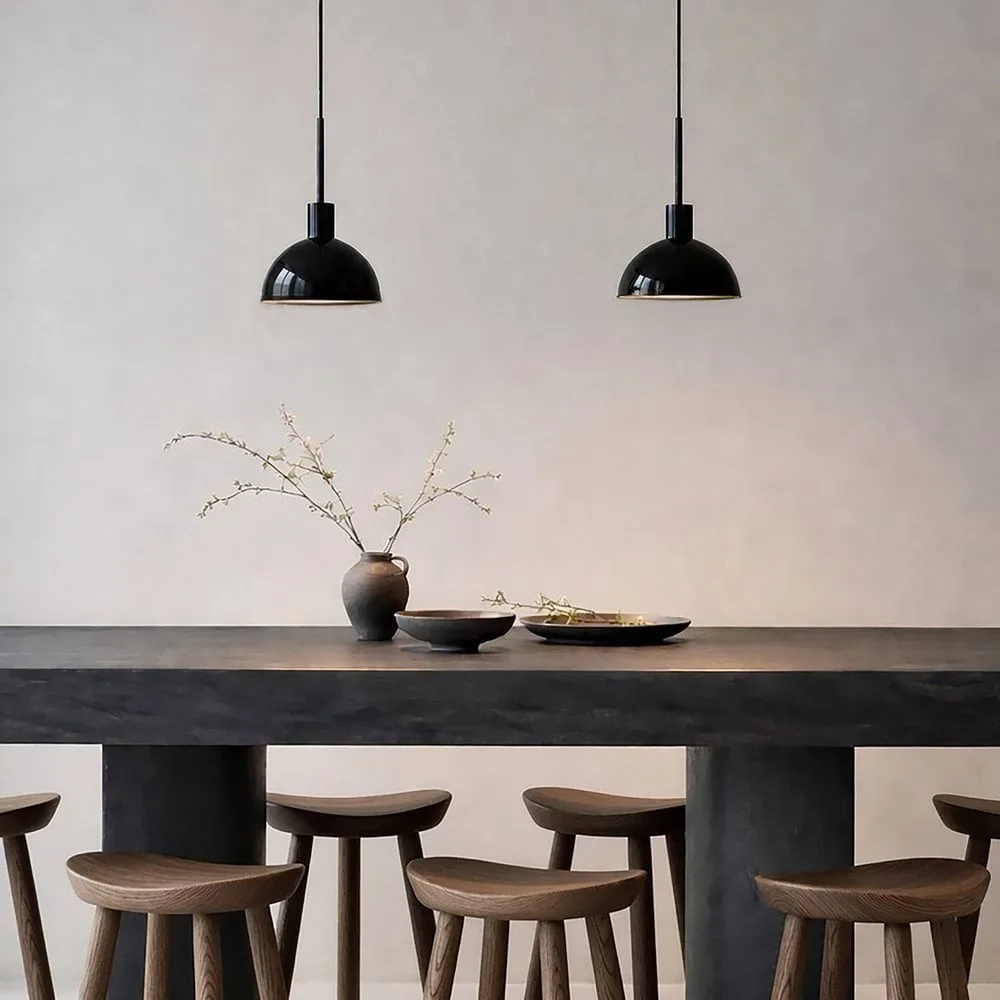 Lámpara de techo Vienda, Negro brillante Herstal