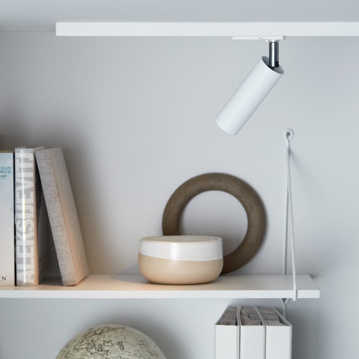 Lámpara Pipeline spotlight global 1-fase, Blanco mate Herstal
