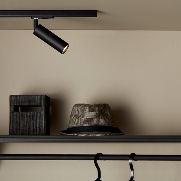 Lámpara Pipeline spotlight global 1-fase, Negro mate Herstal