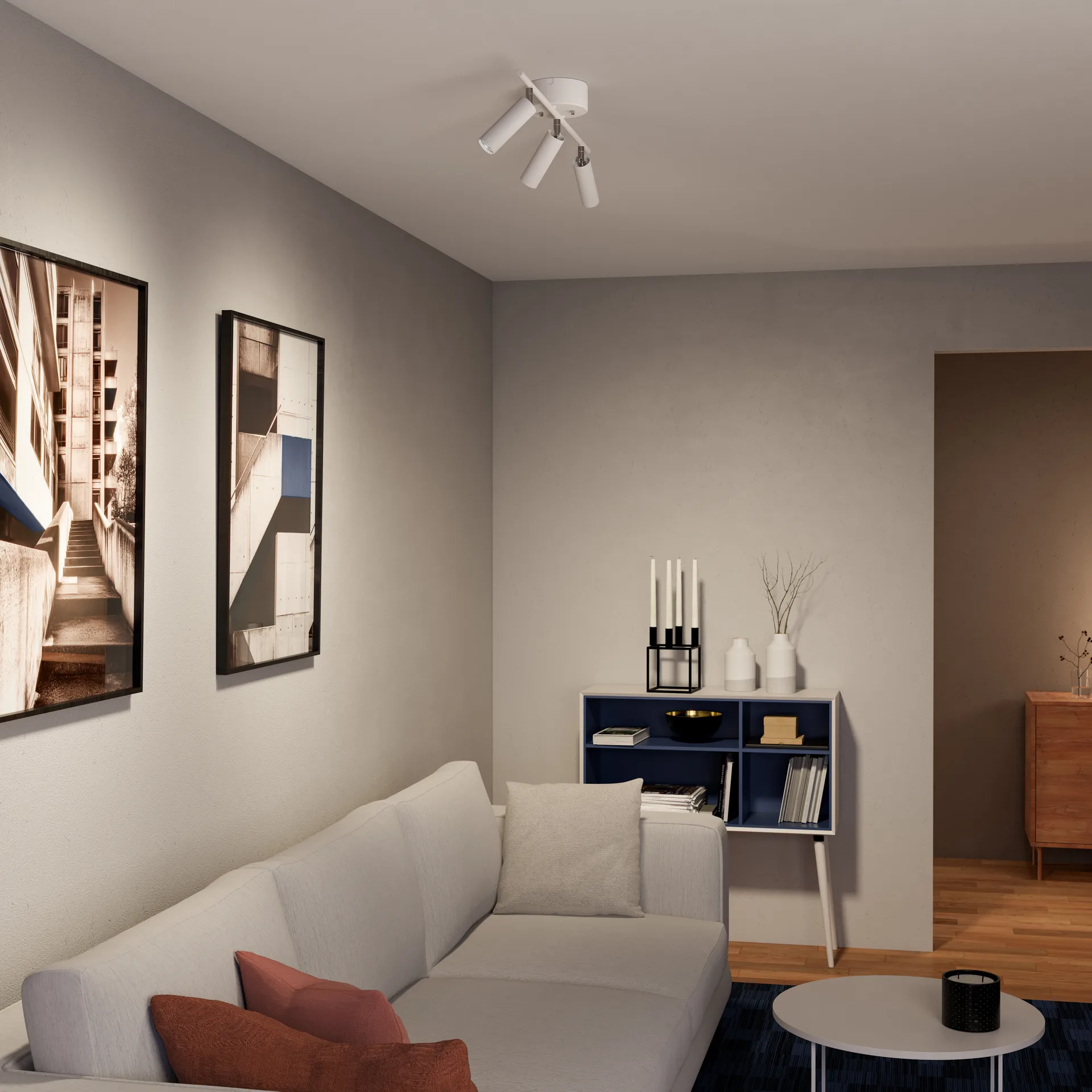 Riel Pipeline 3, Blanco mate Herstal