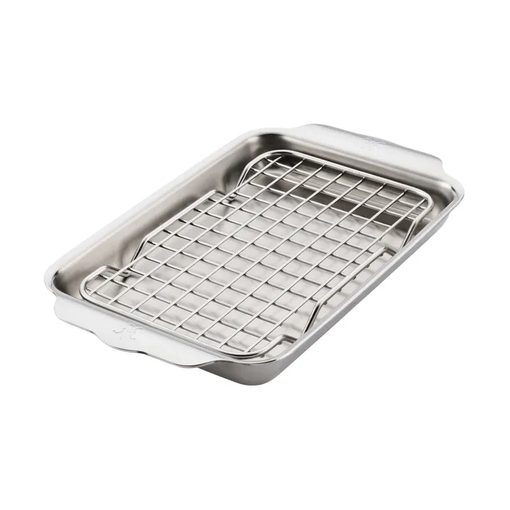 Hestan Ovenbond bandeja de horno con rejilla de enfriamiento - Acero inoxidable, 16,8x28,8 cm - Hestan