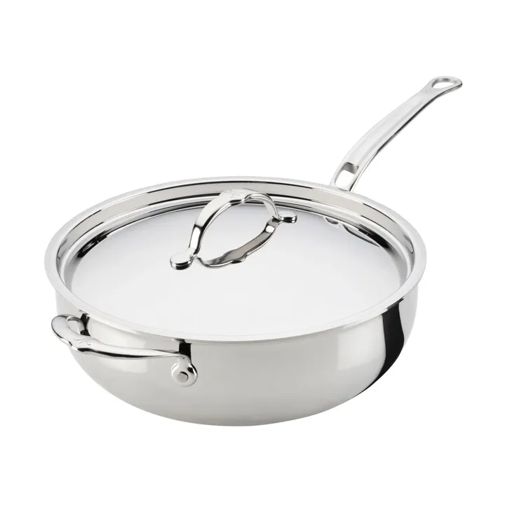 Hestan ProBond Luxe sartén multiusos con tapa - Acero inoxidable, asa auxiliar - Hestan