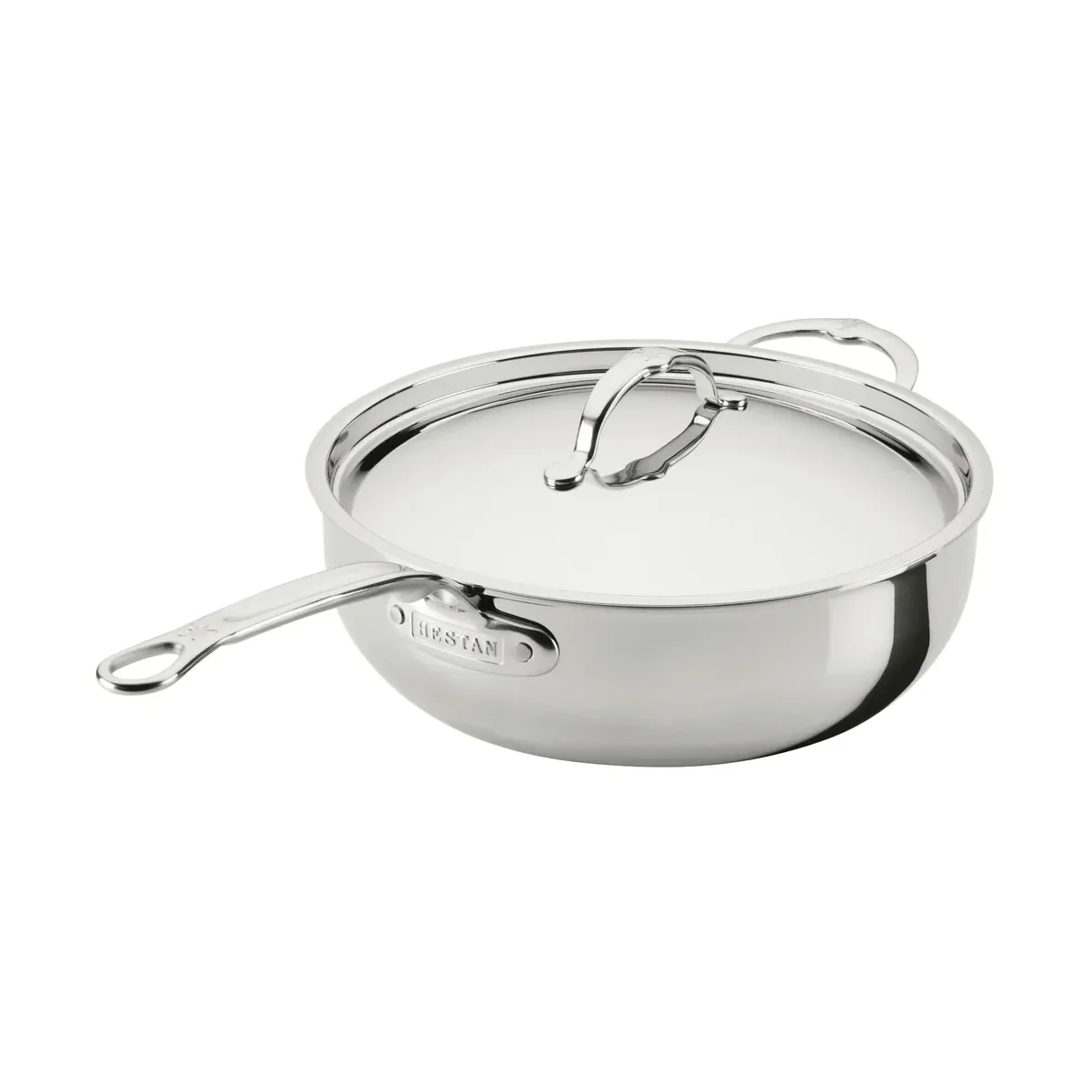 Hestan ProBond Luxe sartén multiusos con tapa, Acero inoxidable, asa auxiliar Hestan