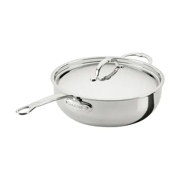 Hestan ProBond Luxe sartén multiusos con tapa - Acero inoxidable, asa auxiliar - Hestan