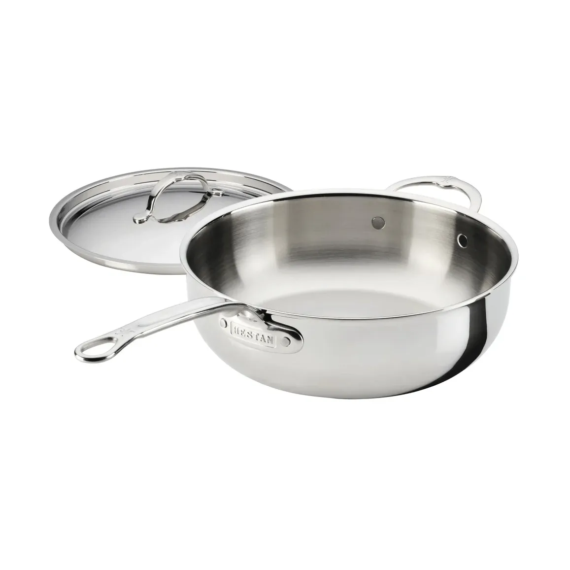 Hestan ProBond Luxe sartén multiusos con tapa, Acero inoxidable, asa auxiliar Hestan