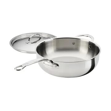 Hestan ProBond Luxe sartén multiusos con tapa - Acero inoxidable, asa auxiliar - Hestan