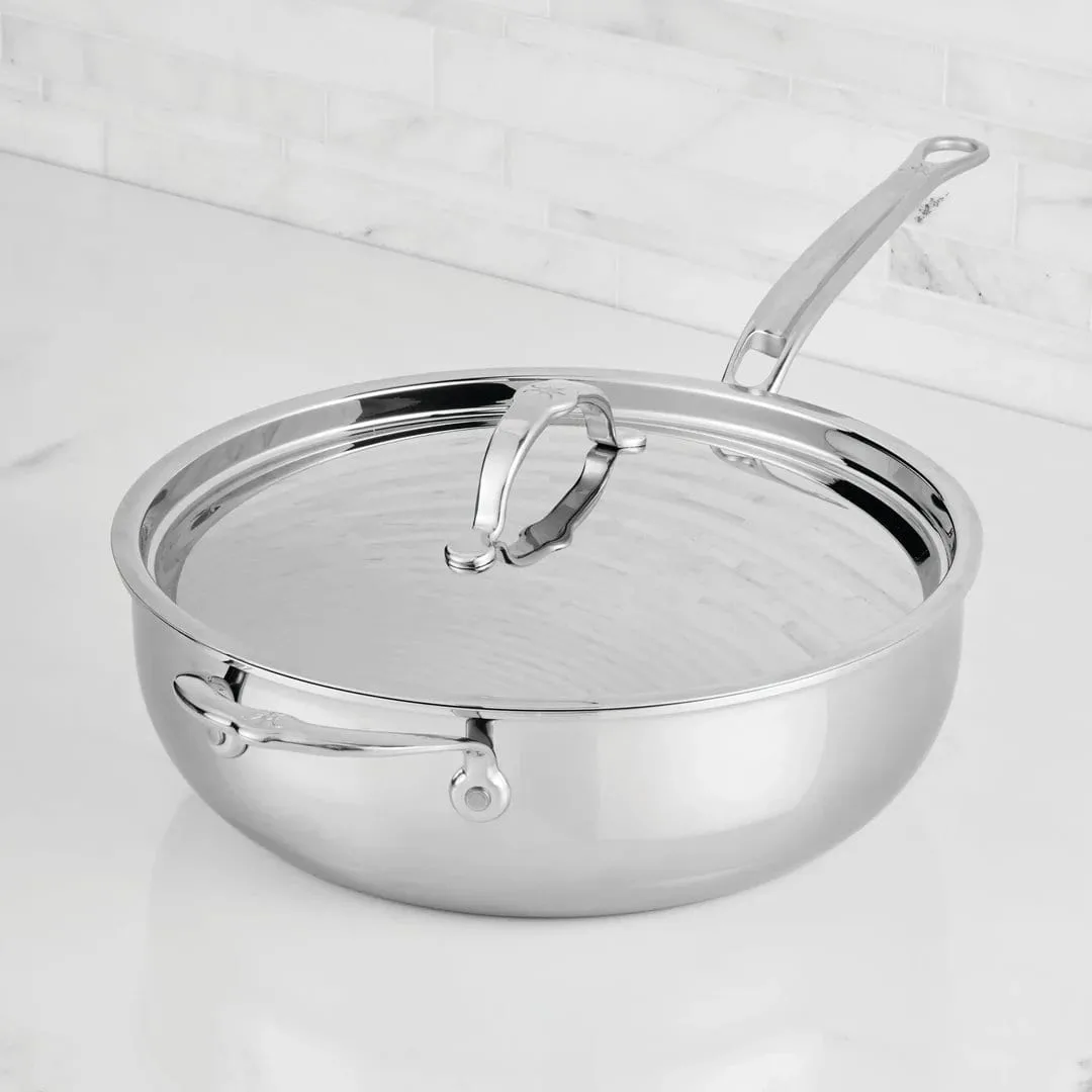 Hestan ProBond Luxe sartén multiusos con tapa, Acero inoxidable, asa auxiliar Hestan