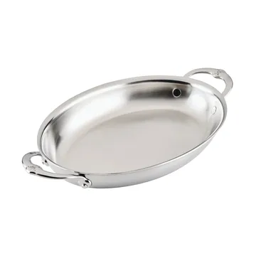 Hestan Provisions fuente para gratinar - Acero inoxidable, ovalada, 42,5x33,5 cm - Hestan