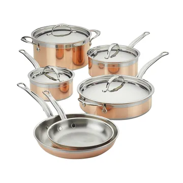 Juego de ollas y sartenes Hestan Copperbond - 10 piezas - Hestan