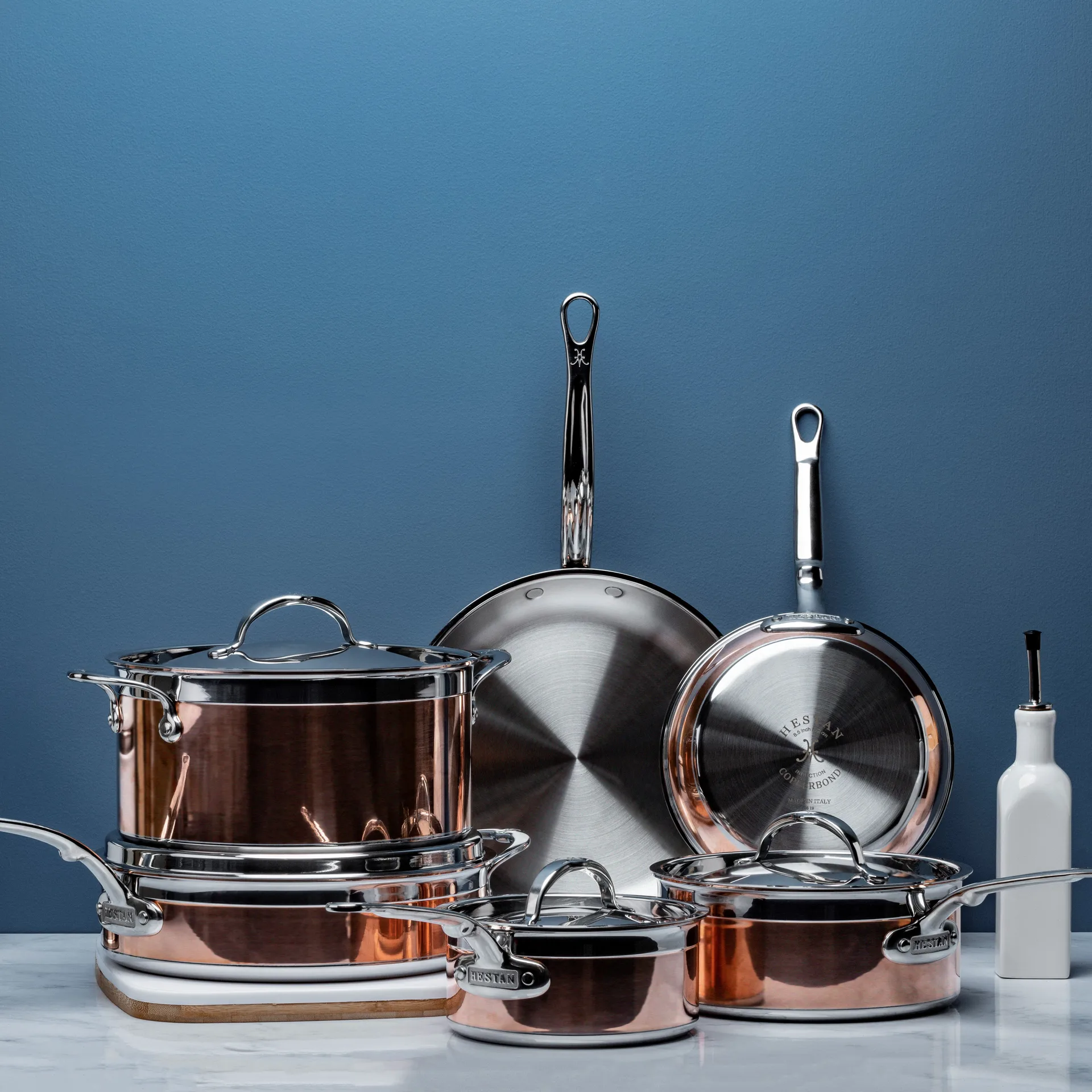 Juego de ollas y sartenes Hestan Copperbond, 10 piezas Hestan
