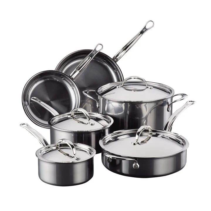 Juego de ollas y sartenes Hestan Nanobond - 10 piezas - Hestan