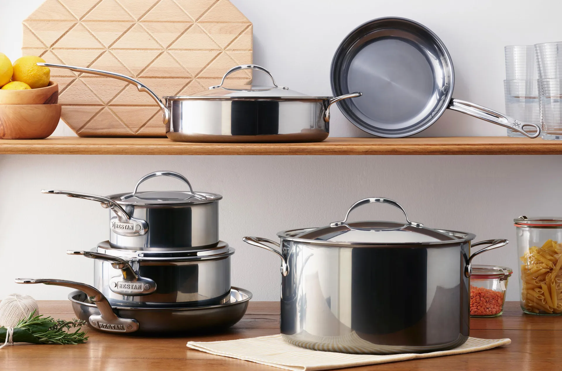 Juego de ollas y sartenes Hestan Nanobond, 10 piezas Hestan