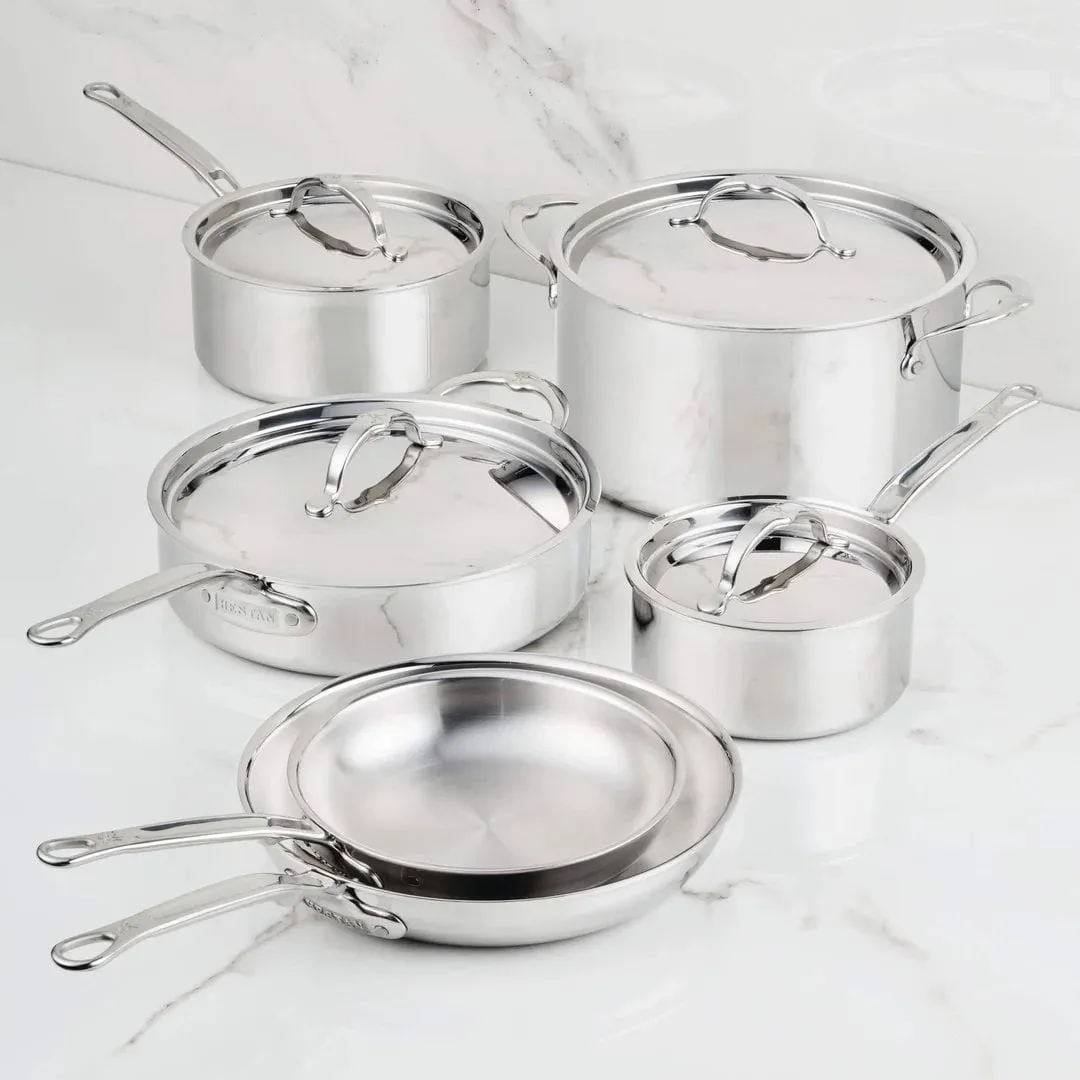 Juego de ollas y sartenes Hestan ProBond Luxe, Acero inoxidable, 10 piezas Hestan