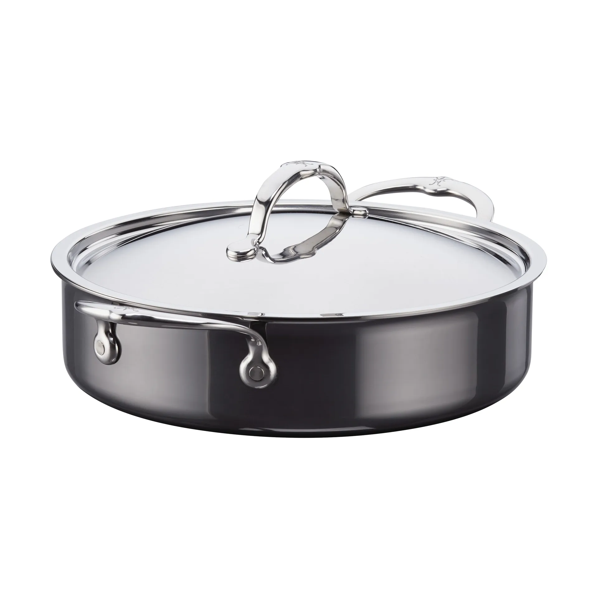 Sartén de sauté con tapa Hestan Nanobond  26 cm, Acero inoxidable Hestan