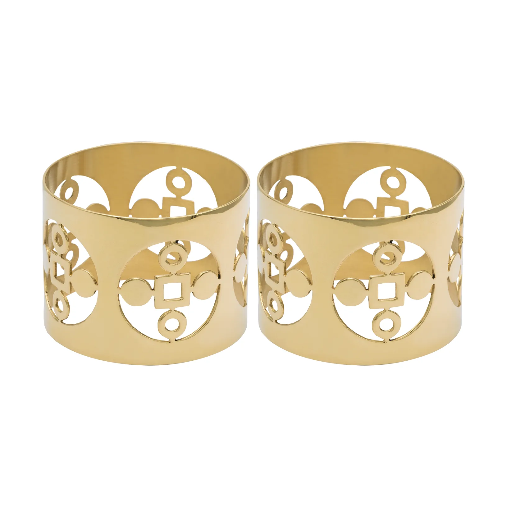 2 Anillos servilleteros Anima Gemella, Latón Hilke Collection