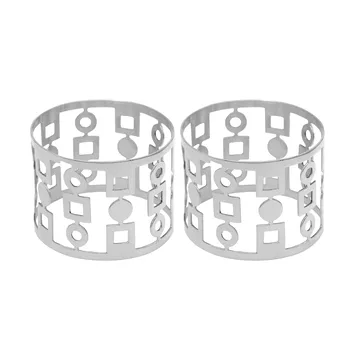 2 Anillos servilleteros Anima - Latón niquelado - Hilke Collection