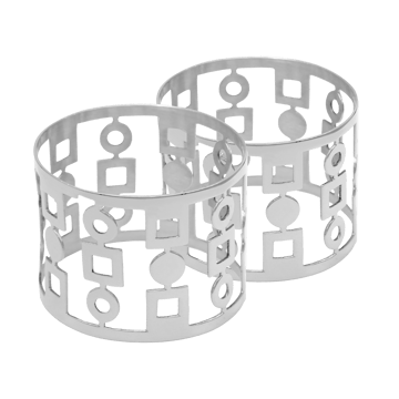 2 Anillos servilleteros Anima - Latón niquelado - Hilke Collection