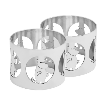 2 Anillos servilleteros Hilke X Mumins papá Moomin - Latón - Hilke Collection