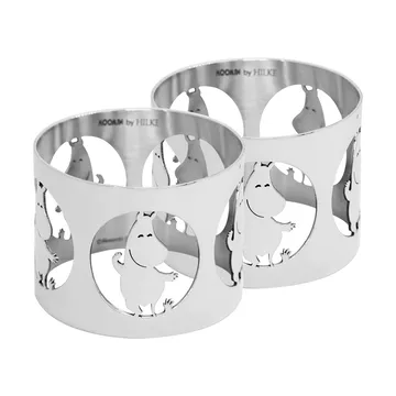 2 Anillos servilleteros Hilke X Mumins trol Moomin - Latón niquelado - Hilke Collection