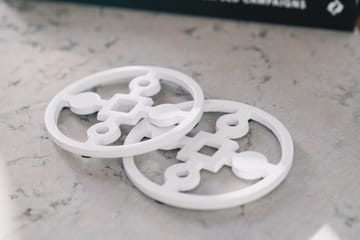 4 Posavasos Anima Gemella - blanco - Hilke Collection
