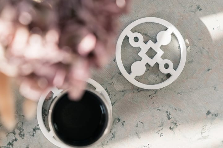 4 Posavasos Anima Gemella, blanco Hilke Collection