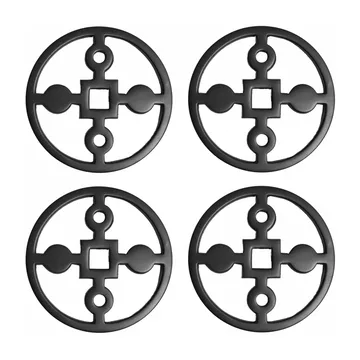 4 Posavasos Anima Gemella - negro - Hilke Collection