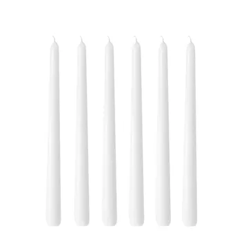 6 Velas Herrgårdsljus 30 cm - Blanco brillo - Hilke Collection