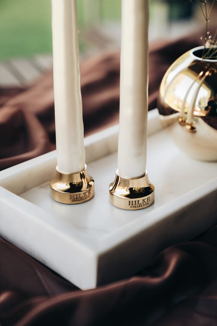 6 Velas Herrgårdsljus 30 cm, Blanco brillo Hilke Collection