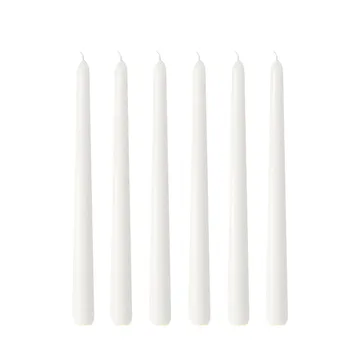 6 Velas Herrgårdsljus 30 cm - Blanco perla brillo - Hilke Collection