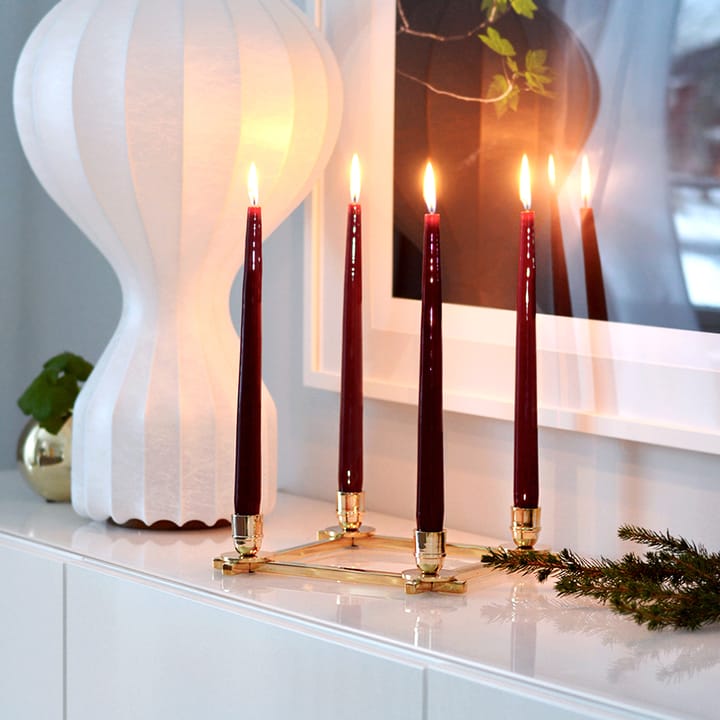 6 Velas Herrgårdsljus 30 cm, Borgoña brillo Hilke Collection