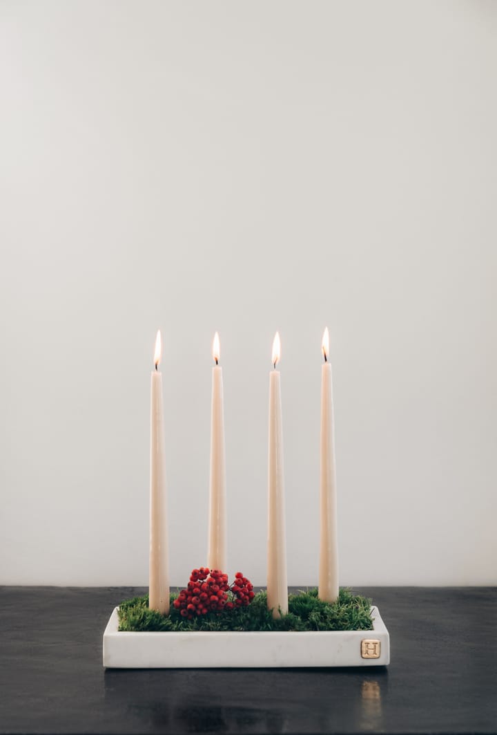 6 Velas Herrgårdsljus 30 cm, Rosa brillo Hilke Collection