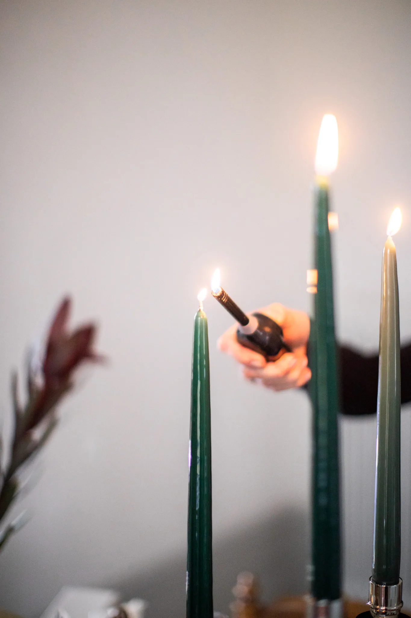6 Velas Herrgårdsljus 30 cm, Verde antiguo Hilke Collection
