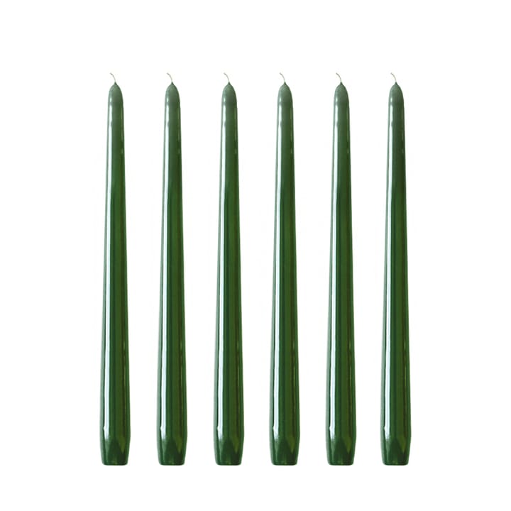 6 Velas Herrgårdsljus 30 cm - Verde oscuro - Hilke Collection