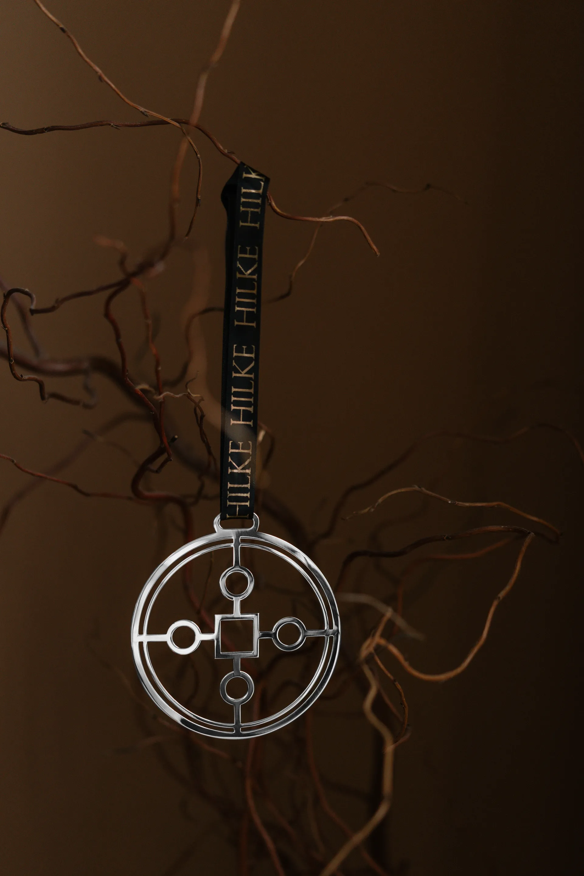 Adorno de árbol Anima Gemella 1, Latón niquelado Hilke Collection