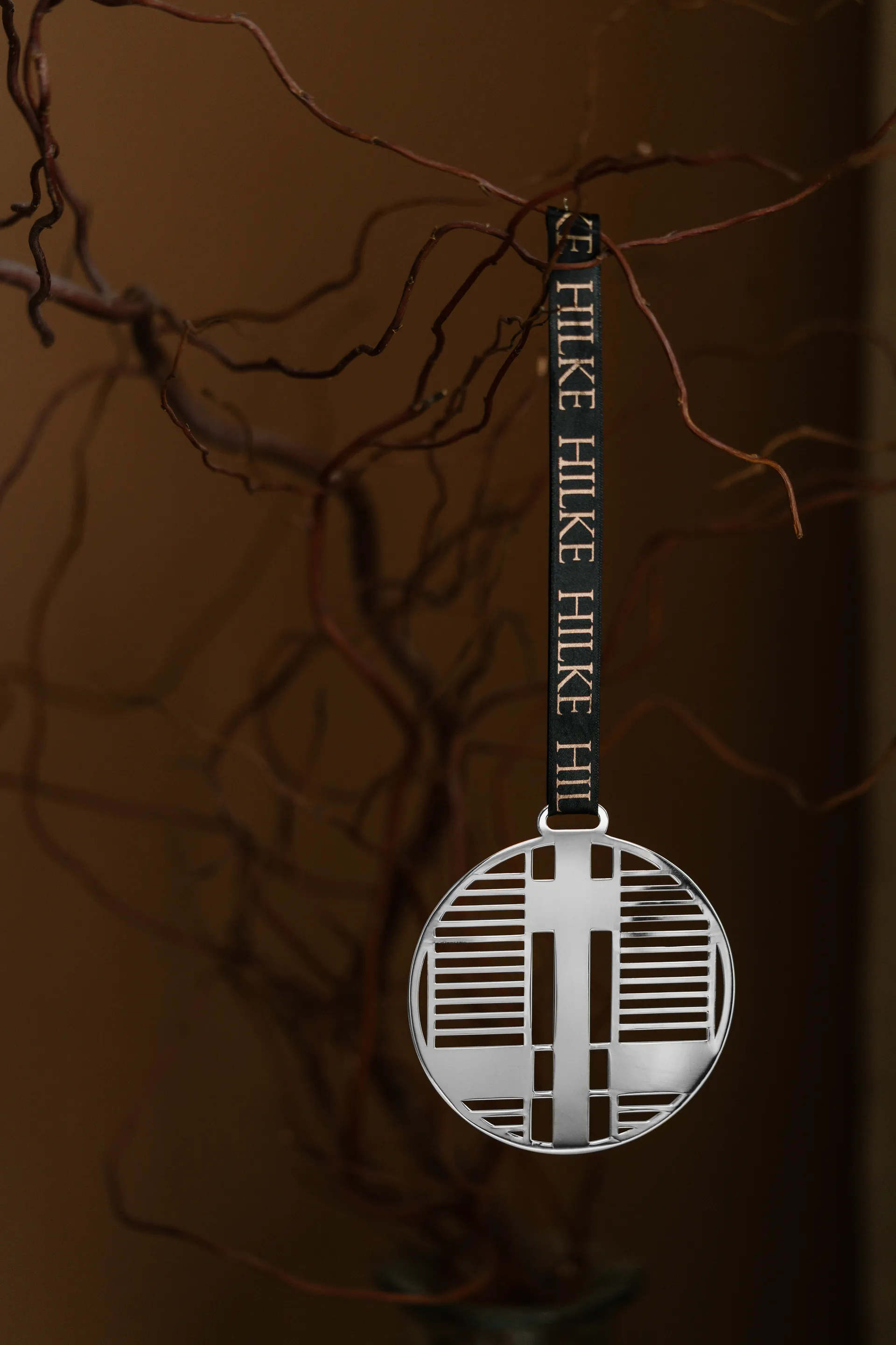 Adorno de árbol Piano, Latón niquelado Hilke Collection