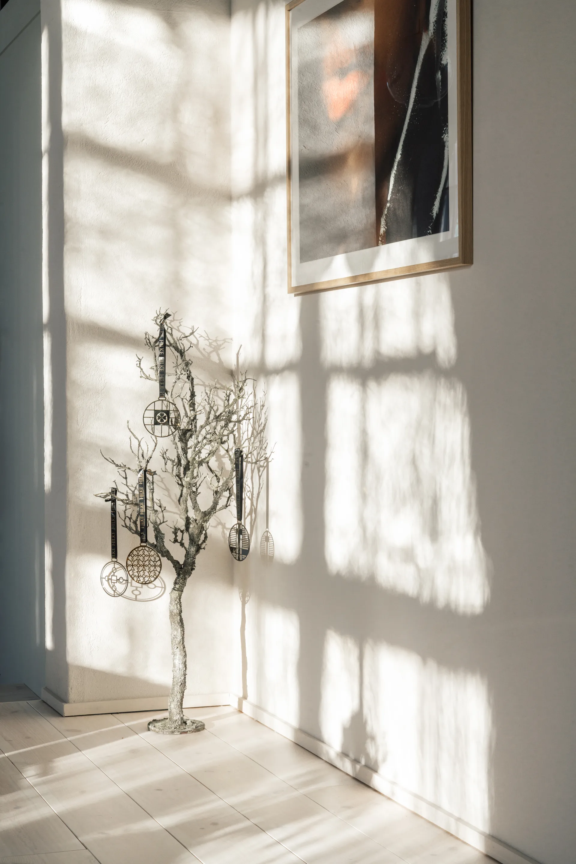 Adorno de árbol Piano, Latón niquelado Hilke Collection