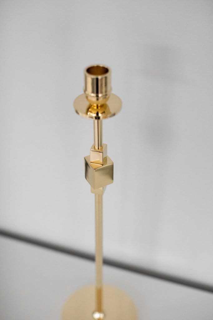 Candelabro Como 40 cm, latón macizo Hilke Collection